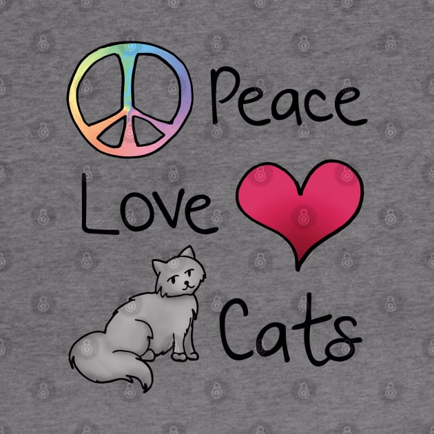 Peace Love Cats by julieerindesigns